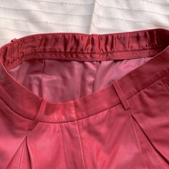 Vintage Leather Collection Crop Pants Fuscia Deep Pink - Picture 8 of 12